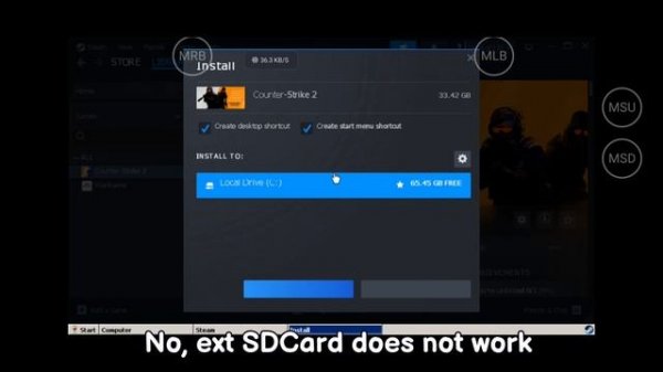 Add Ext Storage and run Steam games | Winlator