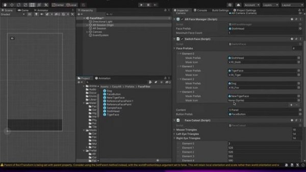 Unity AR Face Tracking Tutorial | No code required | Build your first AR App