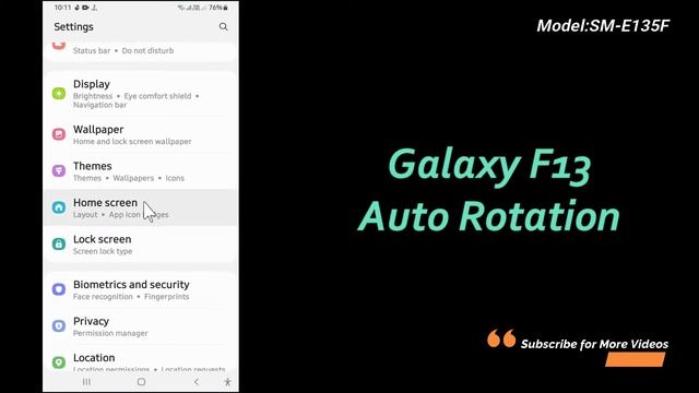 Samsung F13 Auto Rotate setting || How to rotate screen Galaxy F13 смотреть онлайн