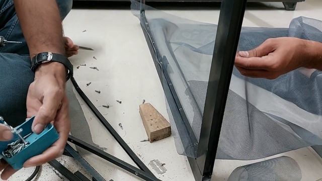 How to repair Mosquito Net in aluminum window section | Fabric mosquito mesh repair | machardani смотреть онлайн