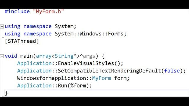 C++ Windows Form Application | Visual Studio 2015/13 смотреть онлайн