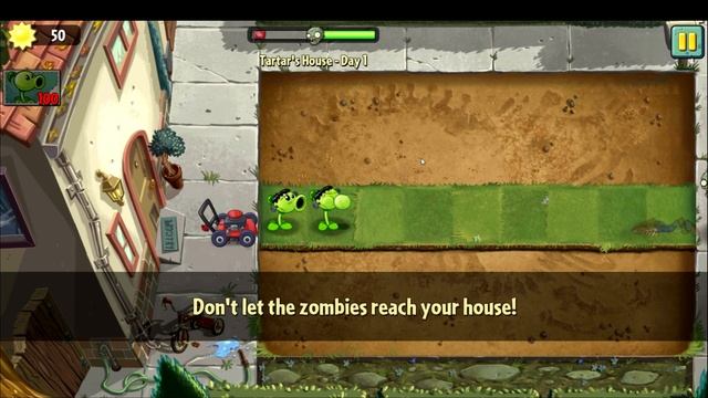 Plants vs Zombies 2: It's About Time - Tutorial Level 1 - Walkthrough (Android) смотреть онлайн