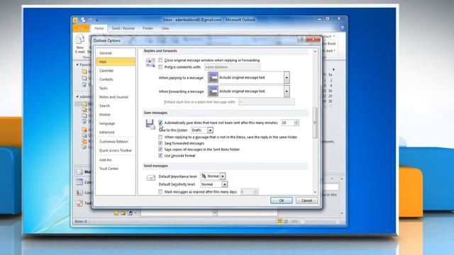 Outlook 2010: Manage Auto Recover settings : Windows® 7 смотреть онлайн