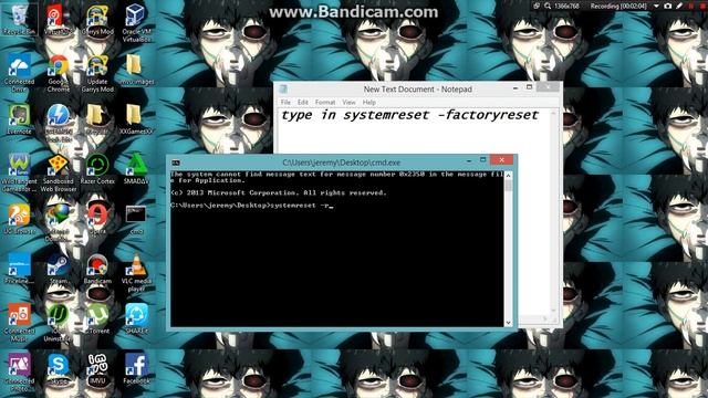 How to Factory reset your windows 8 pc using cmd смотреть онлайн