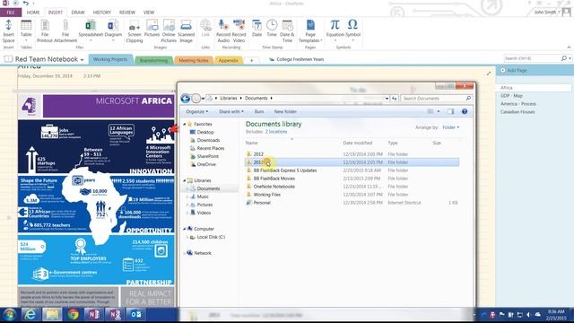 Taking Notes in an Unlimited Notebook - OneNote 2013 смотреть онлайн