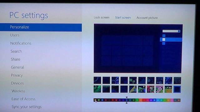 Windows 8 - Start screen settings смотреть онлайн
