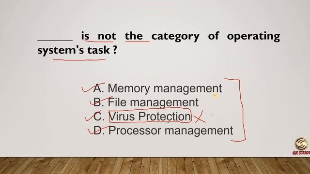 HP JOA IT Class-28 || Top 30 MCQs of Operating System || HP JOA Exam Preparation 2021 || GKSTUDY || смотреть онлайн