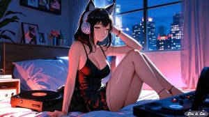 Sexy Lofi Girl Listening Music at Night 🌙 - Relaxing Music on Bed for Deep Chill