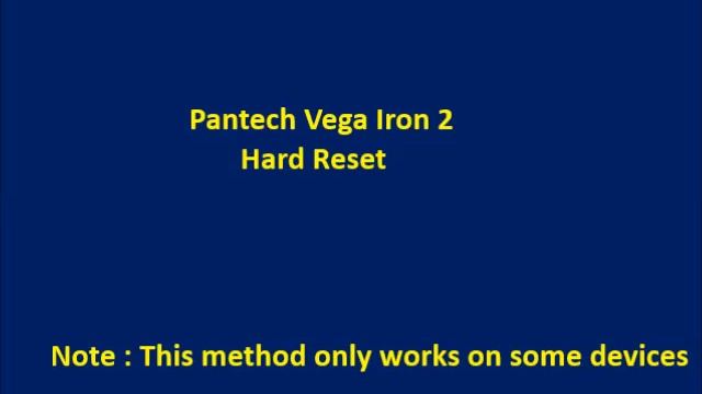 How to Hard Reset Pantech Vega Iron 2 and Forgot Password Recovery, Factory Reset смотреть онлайн