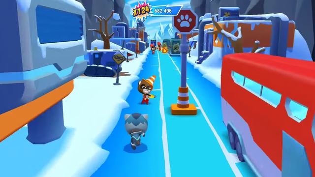 TALKING TOM HERO DASH - ICE BOLT TOM IN MT. LAND смотреть онлайн