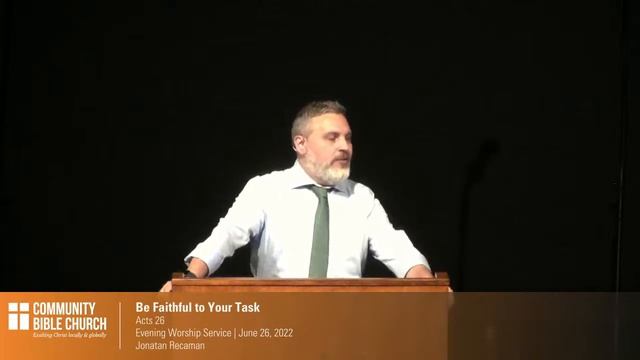 06-26-2022 - PM Service - Be Faithful To Your Task - Acts 26 - Jonatan Recaman смотреть онлайн