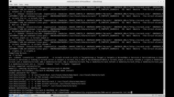 Install ncrack and exploit RDP
