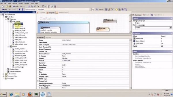 Cognos Framework Manager Create Data Layer