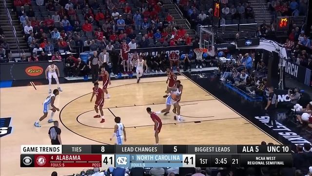 Alabama vs. North Carolina - Sweet 16 NCAA tournament extended highlights смотреть онлайн