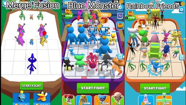 Merge Blue Monster Vs Merge Master Rainbow Friends Vs Merge Fusion Rainbow Monster Android Gameplay смотреть онлайн