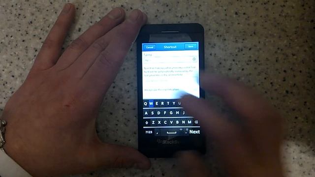 Blackberry Z10 word substitution (auto text) смотреть онлайн