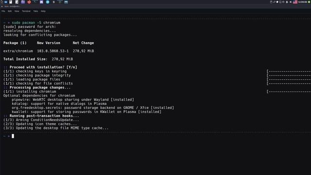 installation chromium in arch linux смотреть онлайн