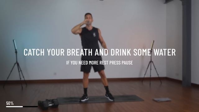 50 Min Full Body Dumbbell Workout At Home - Build Muscle, No Talking смотреть онлайн