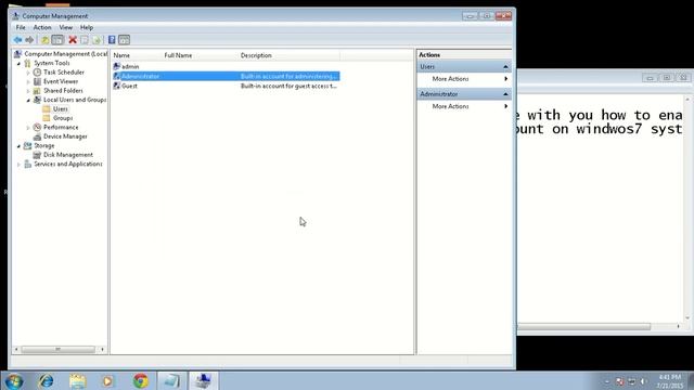 How to Enable the (Hidden) Administrator Account on Windows 7. смотреть онлайн