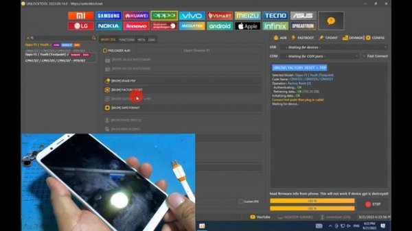 OPPO F5 Hard Reset Password + Frp Bypass Android 7.1.1 By Unlocktool