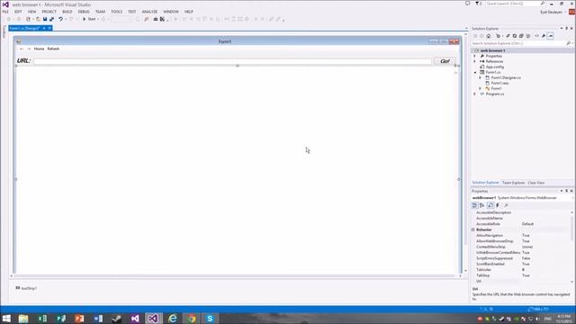 Visual Studio 2013 C# web browser Tutorial смотреть онлайн