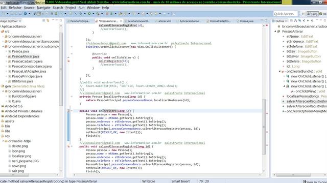 aula 5049 android4 Implementando Exclusao e Registros no Banco Update смотреть онлайн