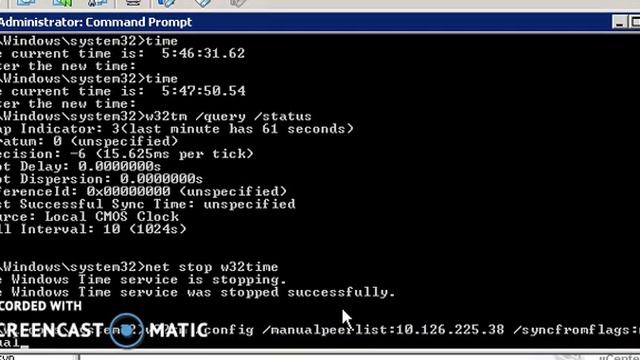 Configure & Synchronize time on windows server 2008 смотреть онлайн