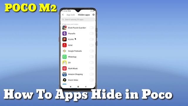 How To Hide App in Poco M2, Apps Hide Keise Kare in Poco M2,How To Apps Hide in Poco Mobile, смотреть онлайн