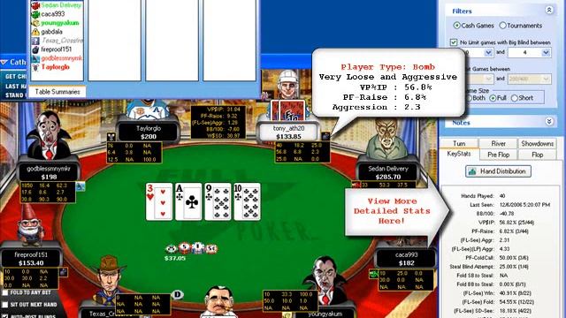 Texas Holdem - Player Stalking Demonstration (Poker Edge) смотреть онлайн