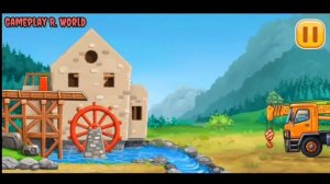 Truck Games | Build a house  | Truck Games For kids | Water Mill  | Android Gameplay