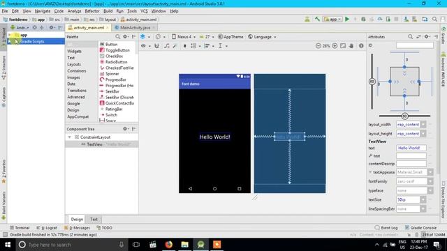 Using fonts in new Android Studio смотреть онлайн