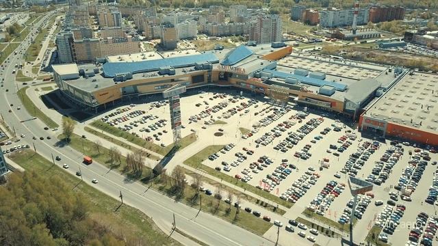 ТРЦ Фантастика (анимированный путь,  инфографика). Аэросъемка Нижний Новгород.
