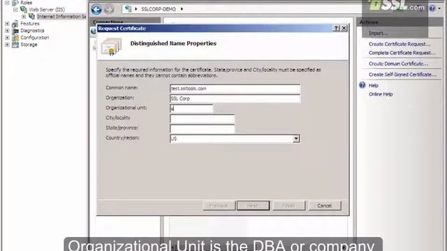 Generate CSR for Windows Server 2008 and IIS 7 смотреть онлайн