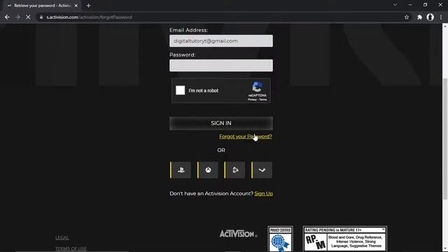 How To Reset Activision Password