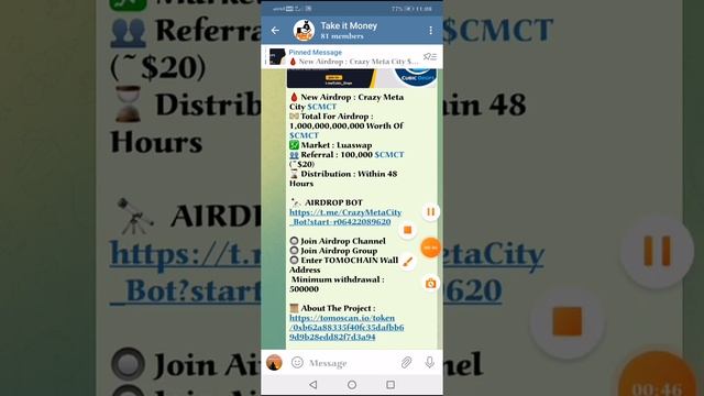 Crazy Meta City |Live Payment Proof 25,00,000 Trustwallet |Claim 48 Hours Token Received 🔥 смотреть онлайн