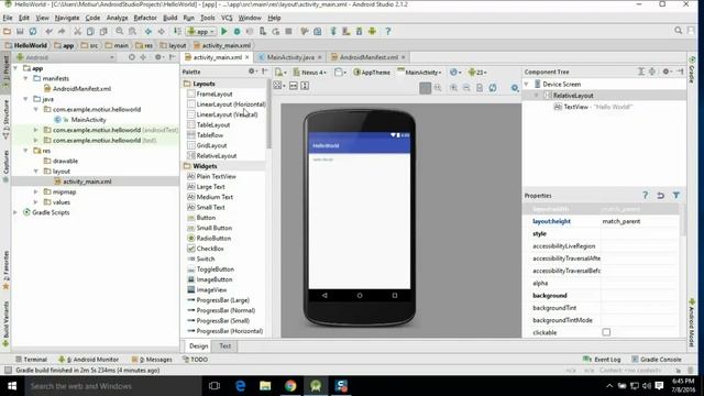Create and Run First android app using AVD смотреть онлайн