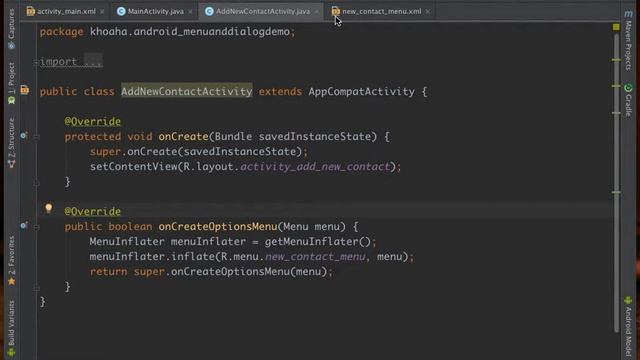 Android Menu and Dialog Part 3 (Option menu) смотреть онлайн