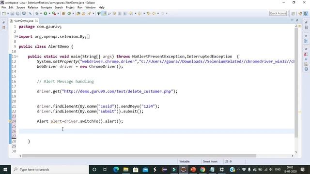 How to handle Alert in Selenium Automation Testing Lecture -26 смотреть онлайн