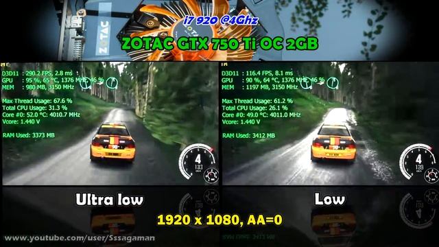 DiRT Rally - GTX 750 Ti 2GB - i7 920 - 1080p Ultra low & Low смотреть онлайн