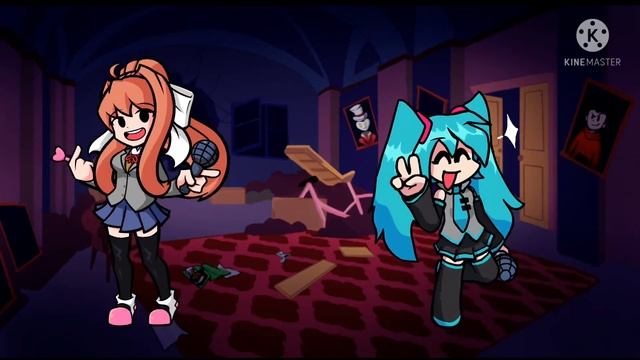 Bad-Nun but Monika and Miku Sings it - FNF COVER #2 смотреть онлайн