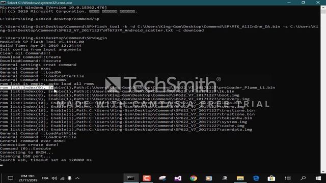 SP Flash Tool Command line смотреть онлайн