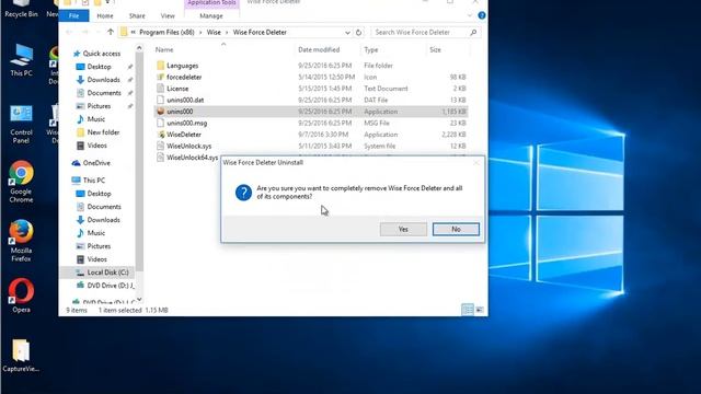 Uninstall Wise Force Deleter on Windows 10 смотреть онлайн