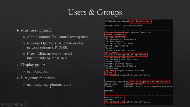 17- Windows - Users & Groups смотреть онлайн