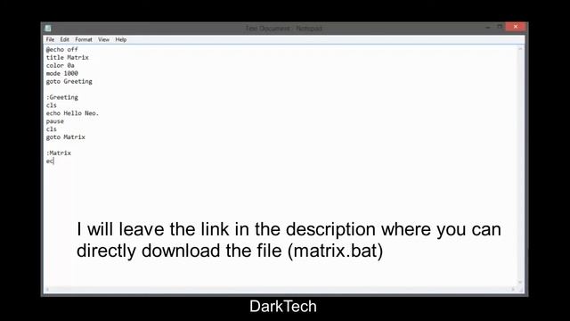 HOW TO MAKE MATRIX VIRUS IN CMD | {EASY} {FOR BEGGINERS} | MATRIX | DarkTech смотреть онлайн