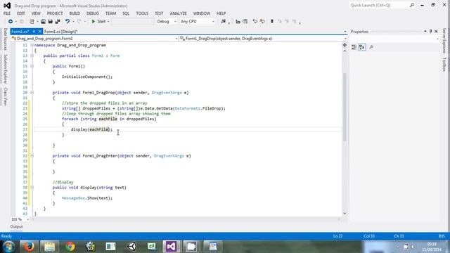C# Drag and Drop Forms смотреть онлайн