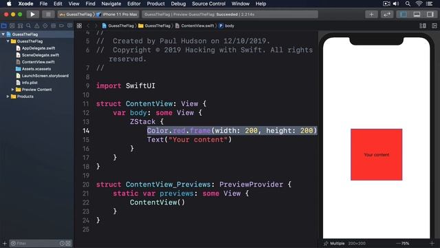 (OLD) Colors and frames – Guess the Flag SwiftUI Tutorial 2/8 смотреть онлайн