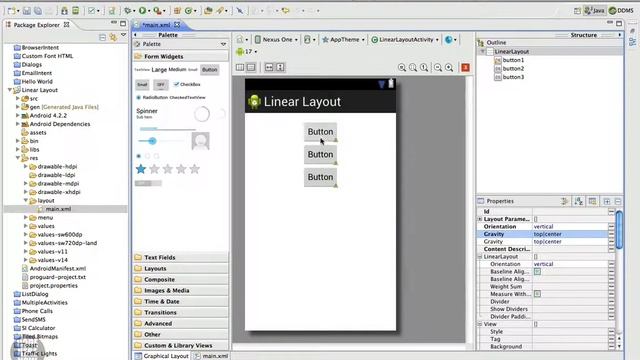 Android Tutorial 32 - Putting Things "Linear"ly in a "Layout" смотреть онлайн