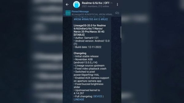 Realme 8 Android 13 Cherish os | realme C11 series Cipher os | realme 8i/7/6 lineage os A13⚡⚡