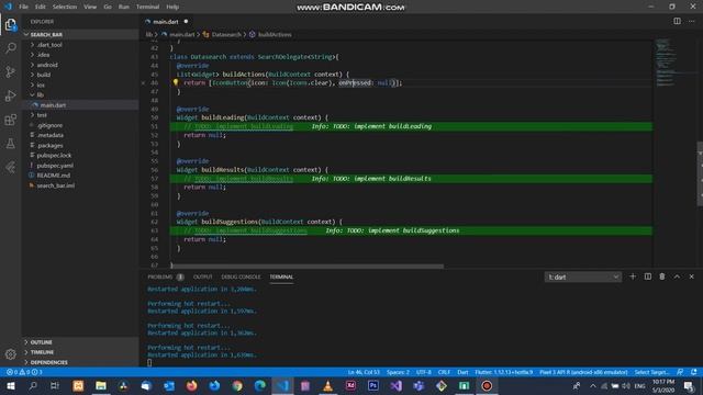 Flutter Search Bar (App bar part 2) смотреть онлайн