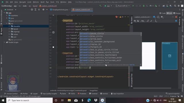 Exoplayer Stylish Custom Control in Android Studio Part-3 |custom_control.xml смотреть онлайн